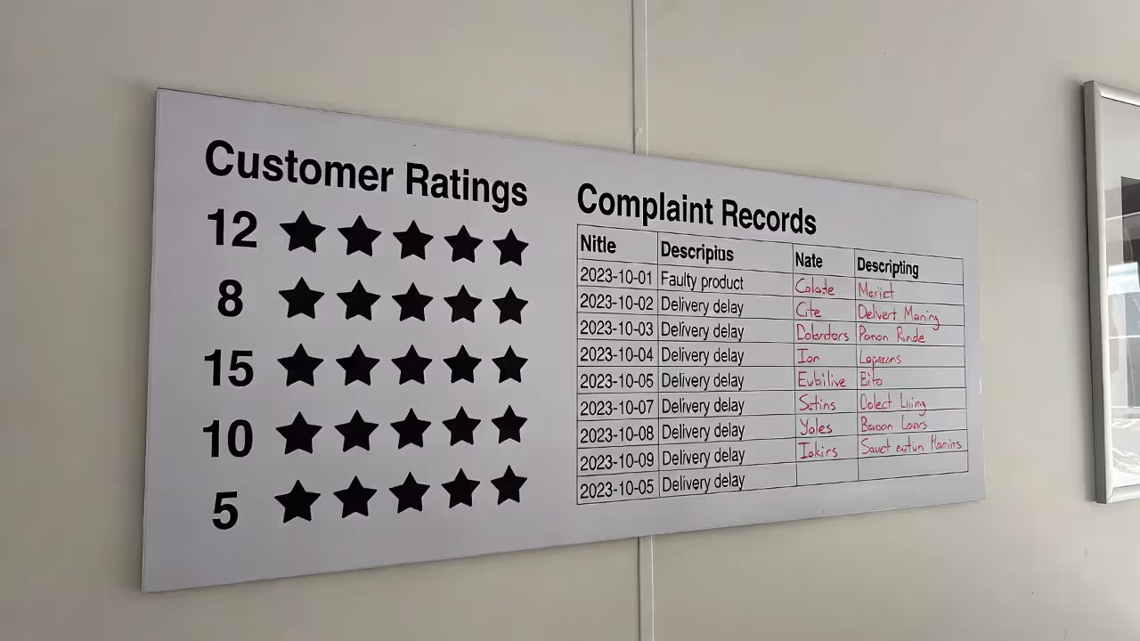 Customer Ratings and Complaint Records