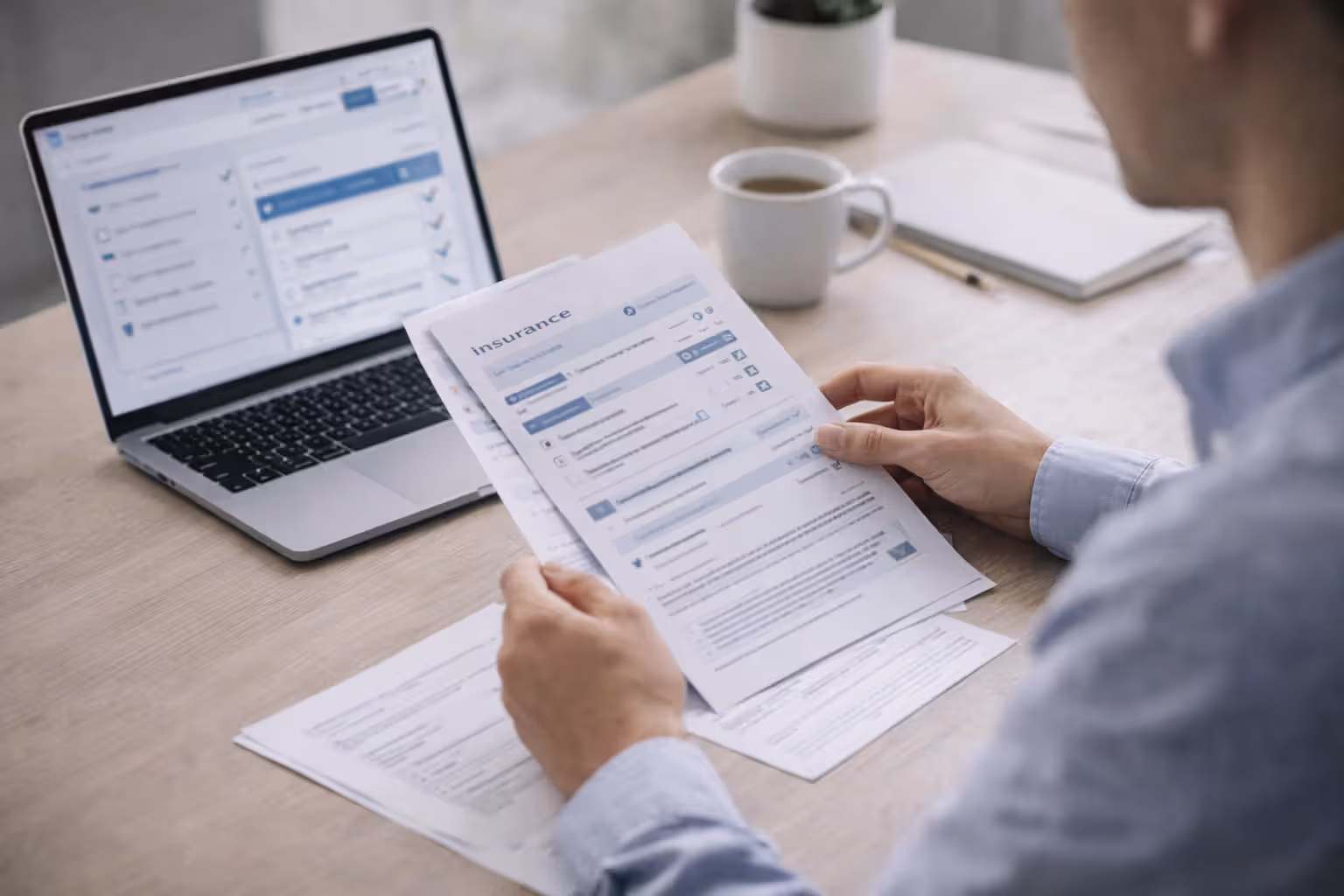 person selecting car insurance coverage options