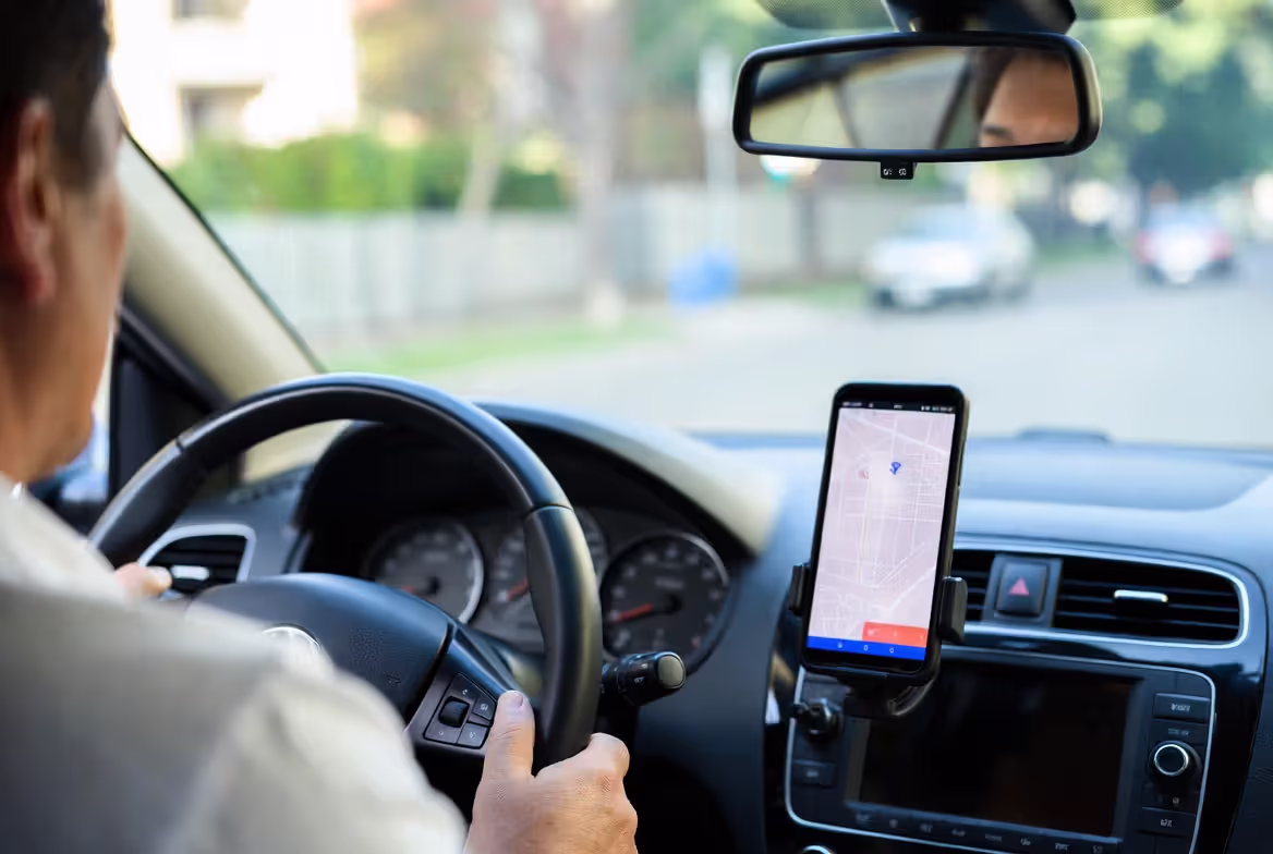 driver monitored by telematics app during trip